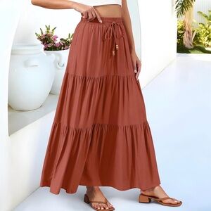 Rust Maxi Skirt